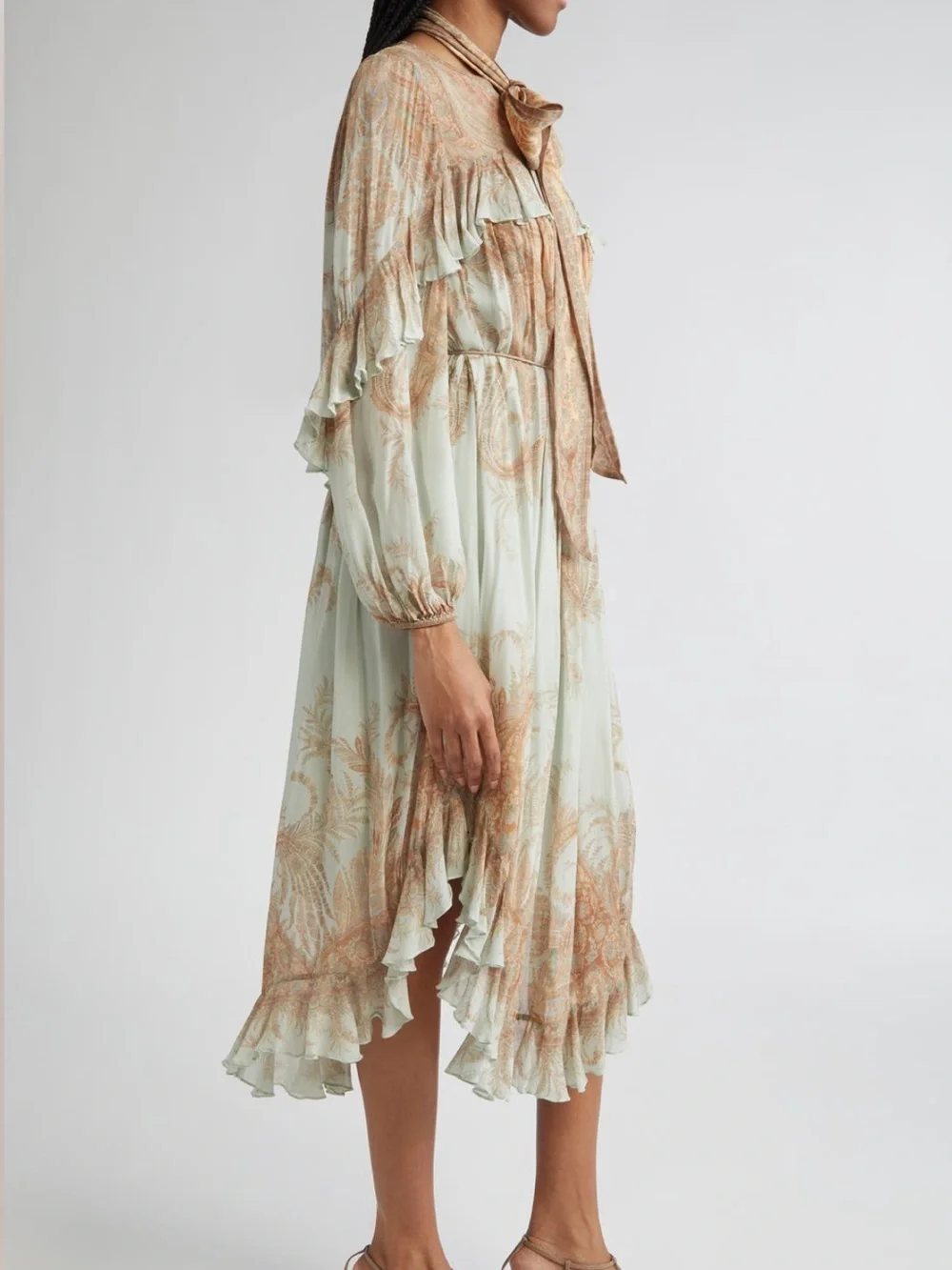 Zimmerman Paisley Long Sleeve Midi Dress - Picture 3 of 6